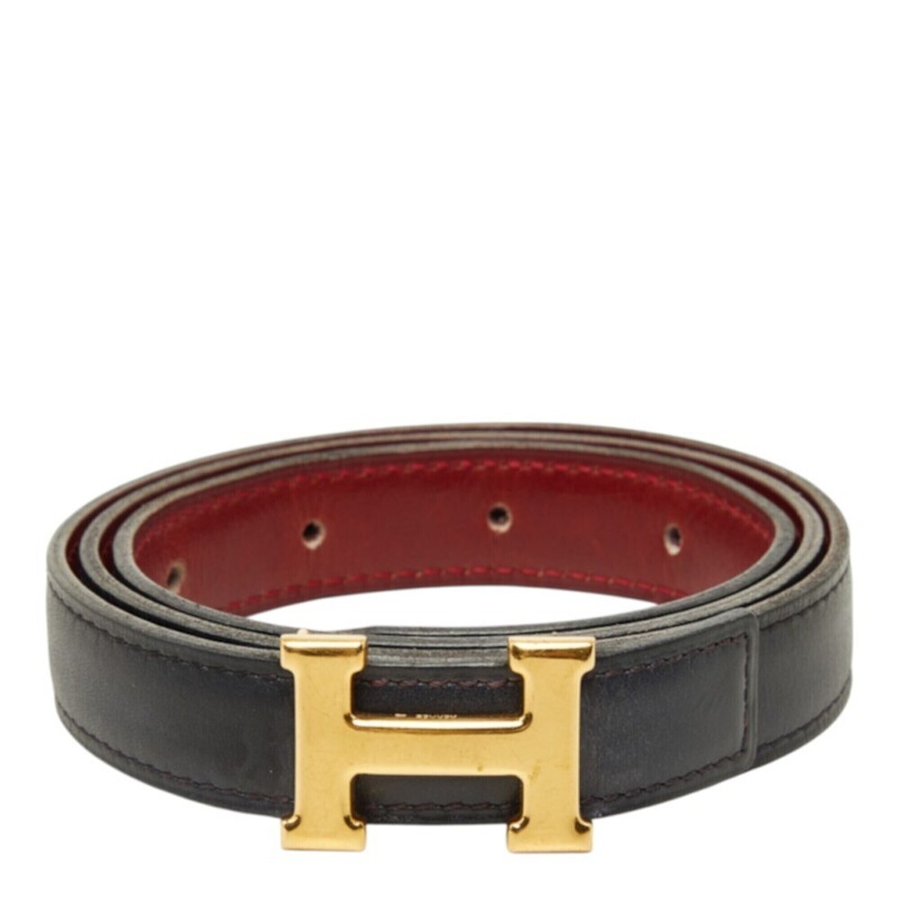 Hermes Constance H-belt, reversible belt, size: 70, black and wine red, box c...
